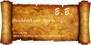 Buchholzer Bors névjegykártya